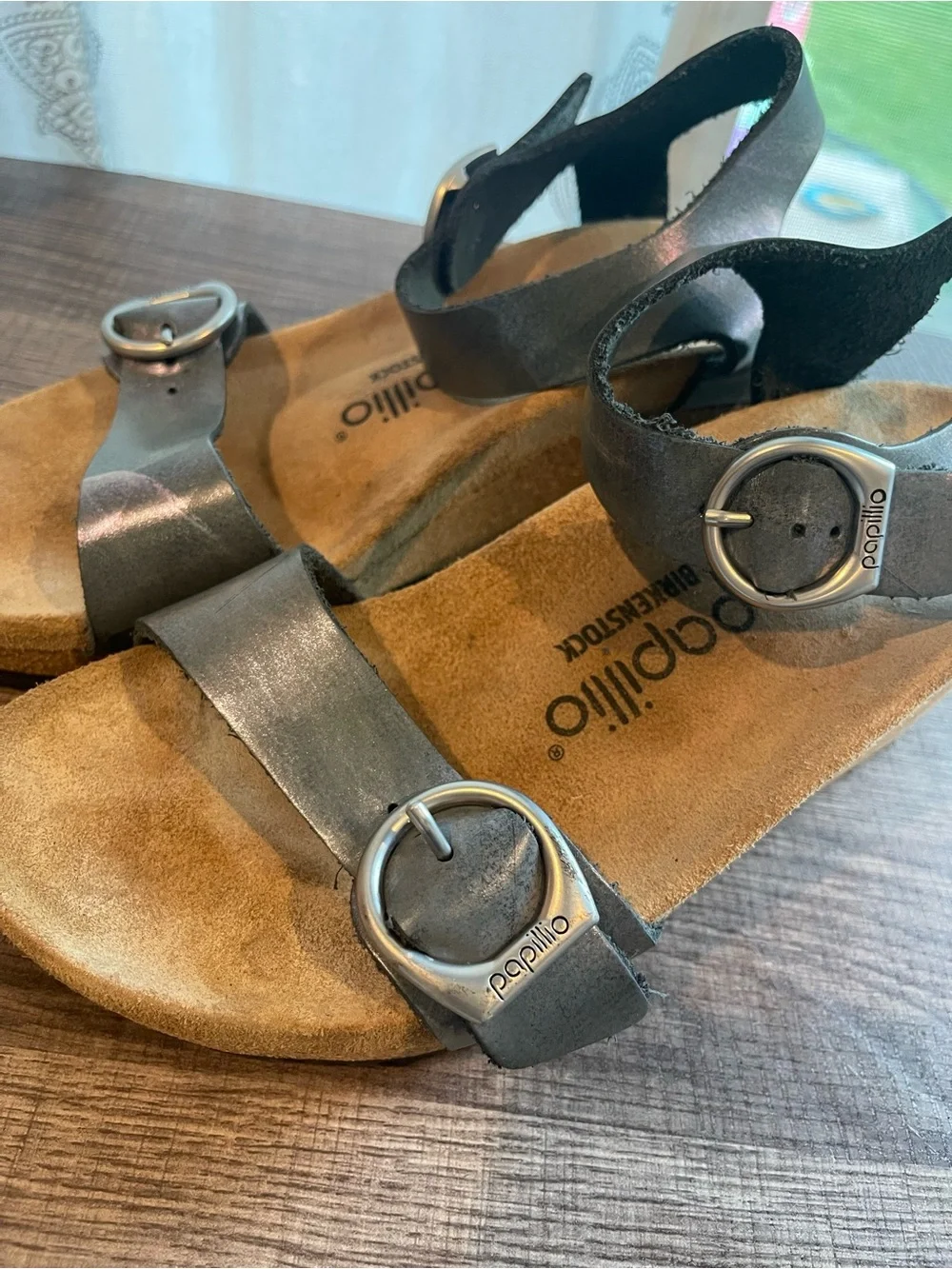 Papillio by Birkenstock Soley wedge gray size 37